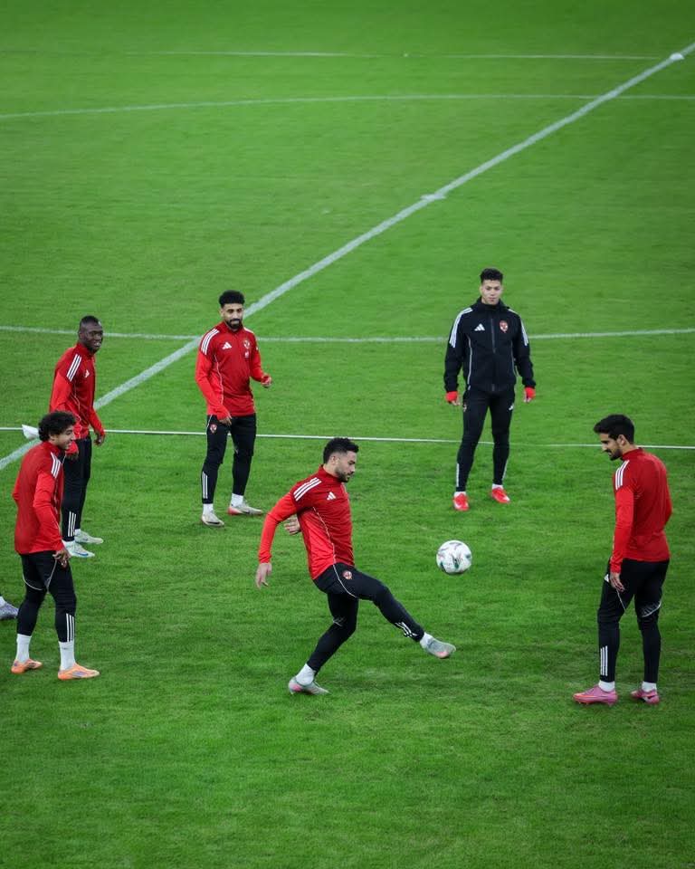 مران الأهلي الرئيسي استعدادًا لمواجهة الجيش الملكي المغربي