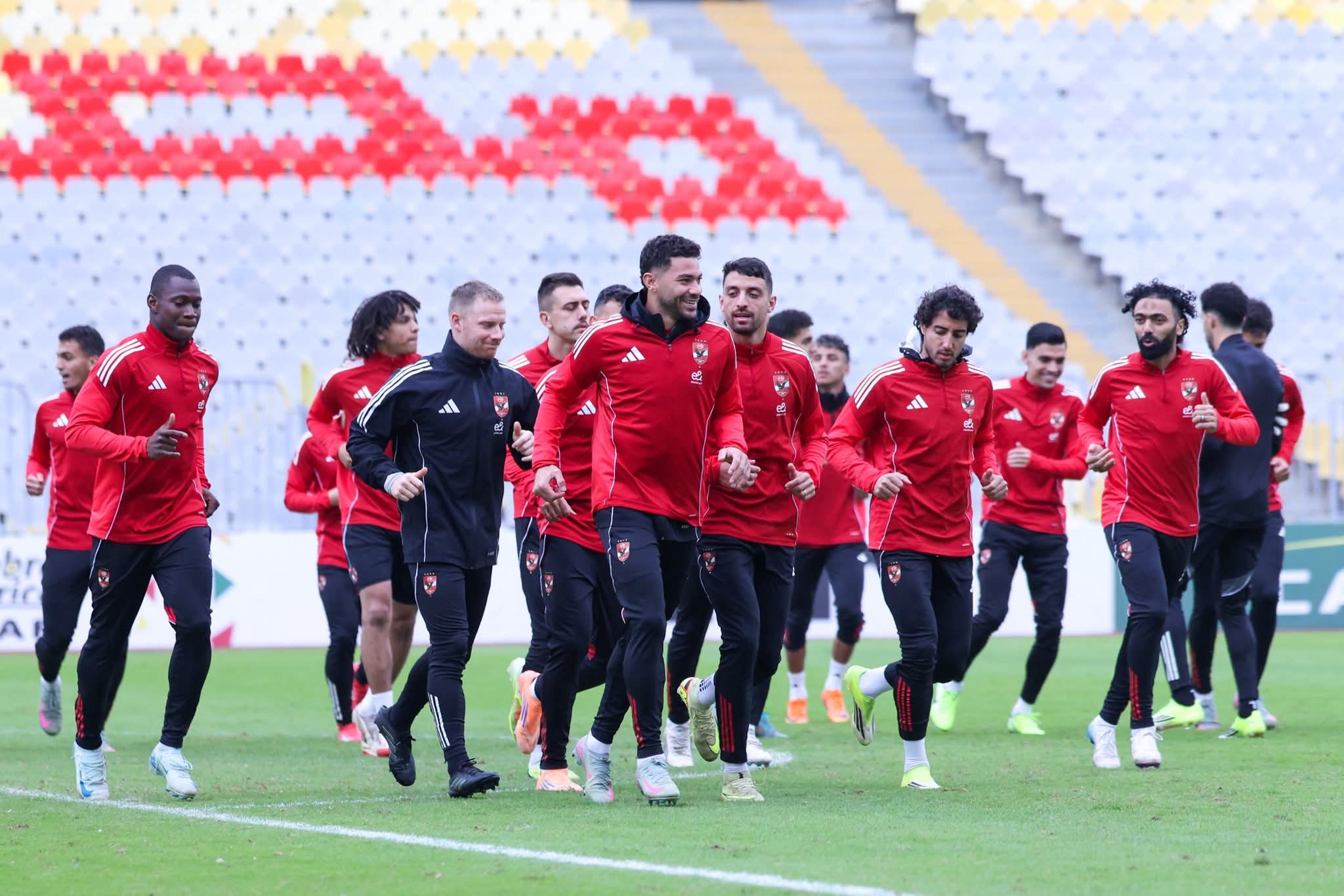 المران الرئيسي لفريقنا استعدادًا لمواجهة يانج أفريكانز في دوري أبطال إفريقيا